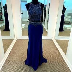 Primavera Couture 2 Piece Gown 1822 Size 14 Midnight Blue
